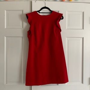 Vineyard Vines Red Ruffle Cocktail Dress